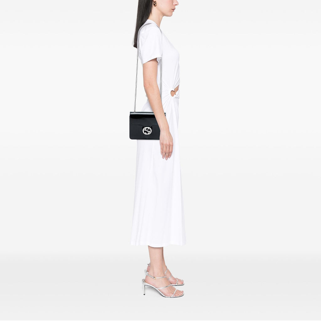 Gucci Small Polished Calfskin Interlocking G Dollar Crossbody