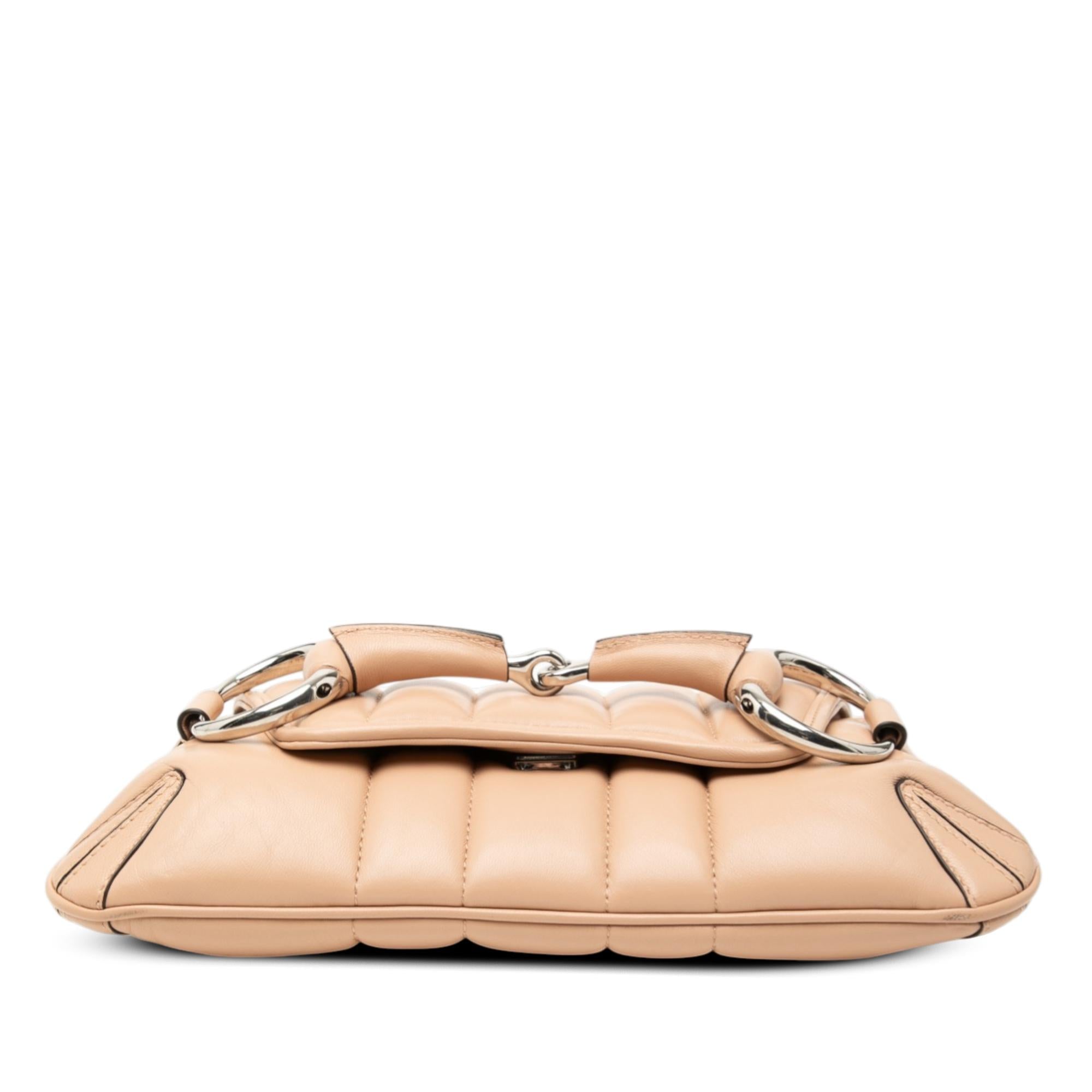 Gucci Small Quilted Calfskin Horsebit Chain Satchel