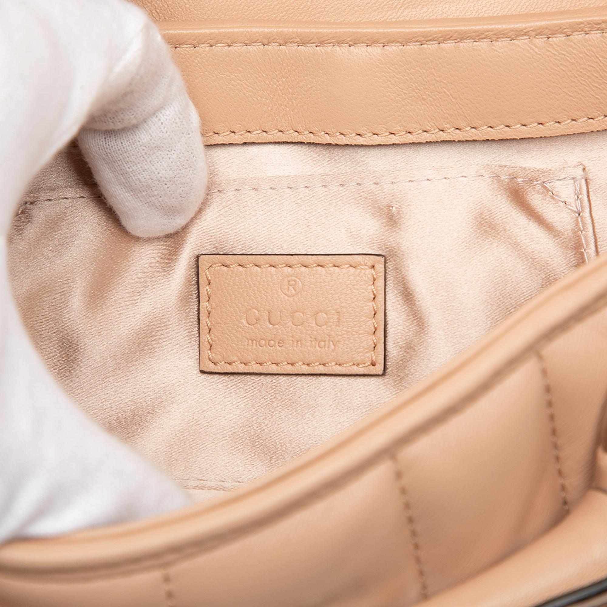 Gucci Small Quilted Calfskin Horsebit Chain Satchel