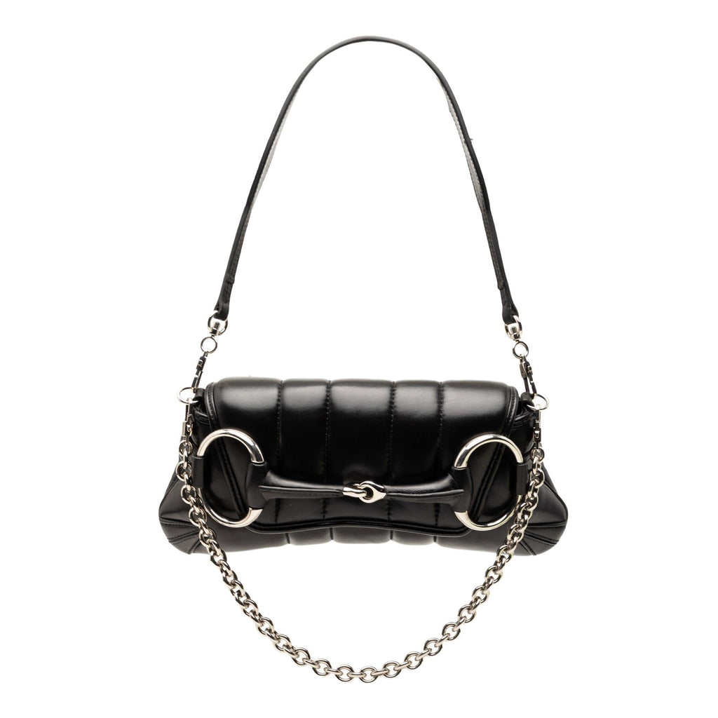 Gucci Small Quilted Leather Horsebit Chain Satchel