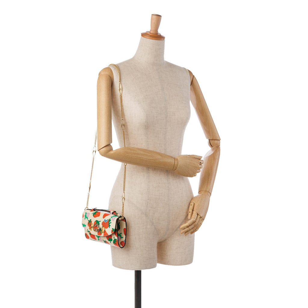 Gucci Small Zumi Strawberry Satchel (SHG-36794)