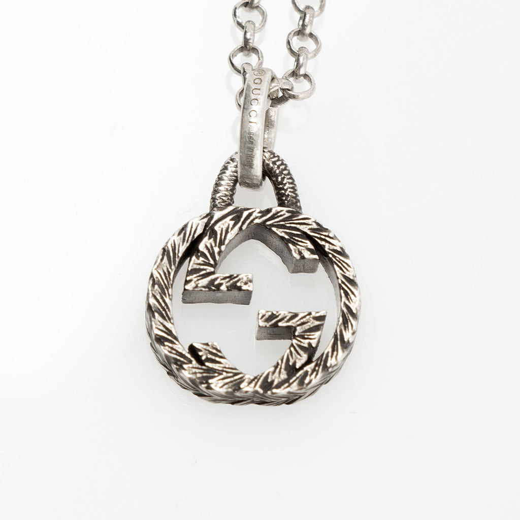 Gucci Sterling Silver Interlocking G Necklace