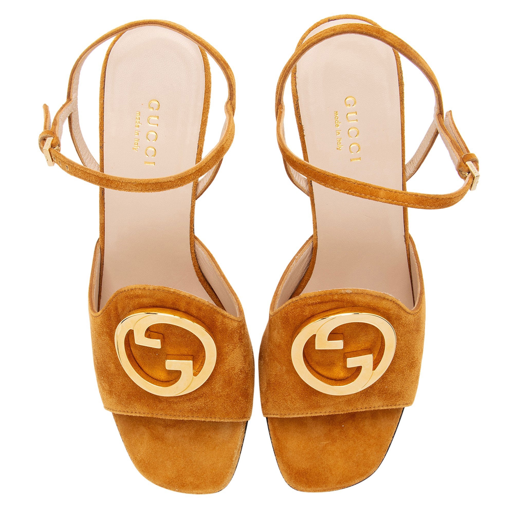 Gucci Suede Blondie Sandals - Size 7 / 37