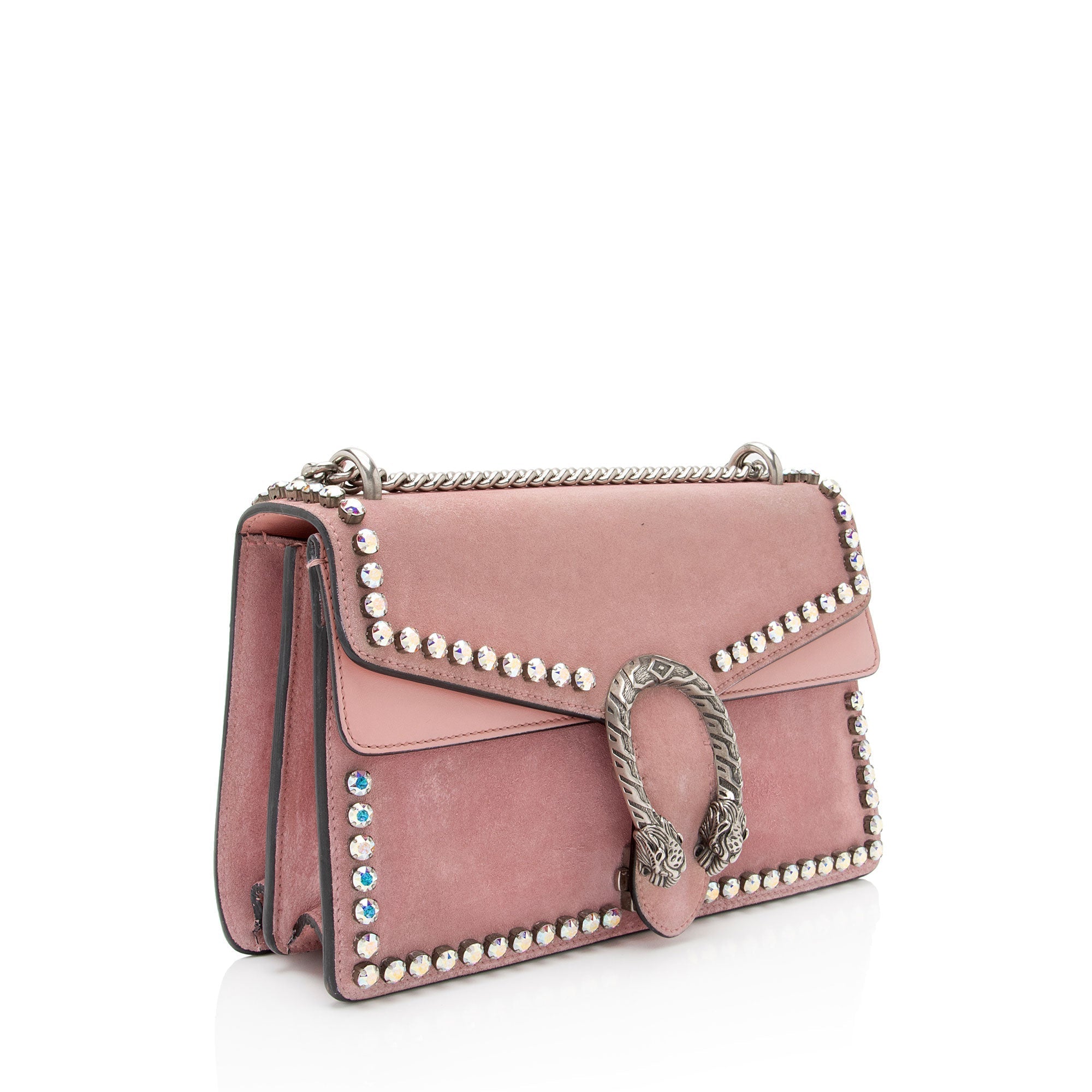 Gucci Suede Crystal Dionysus Medium Shoulder Bag