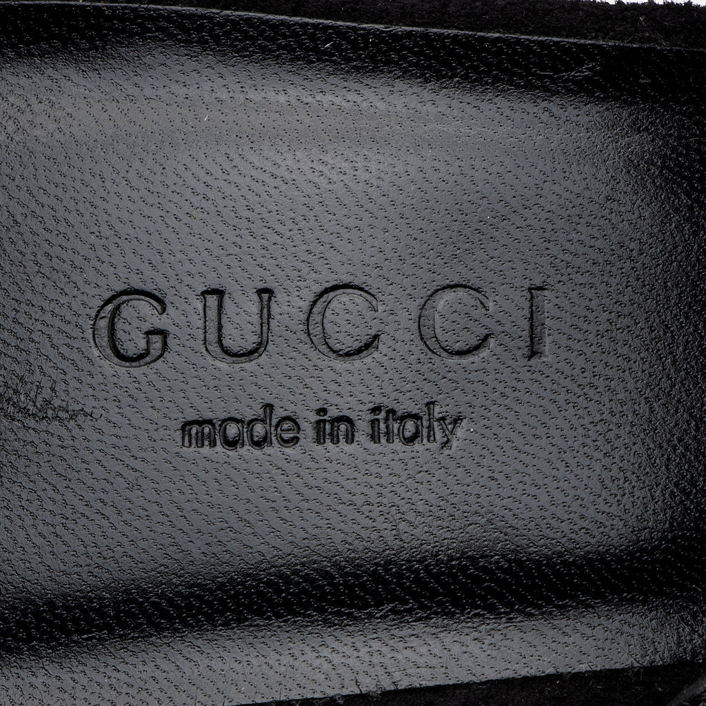 Gucci Suede Crystal Mallory Sandals - Size 8.5 / 38.5