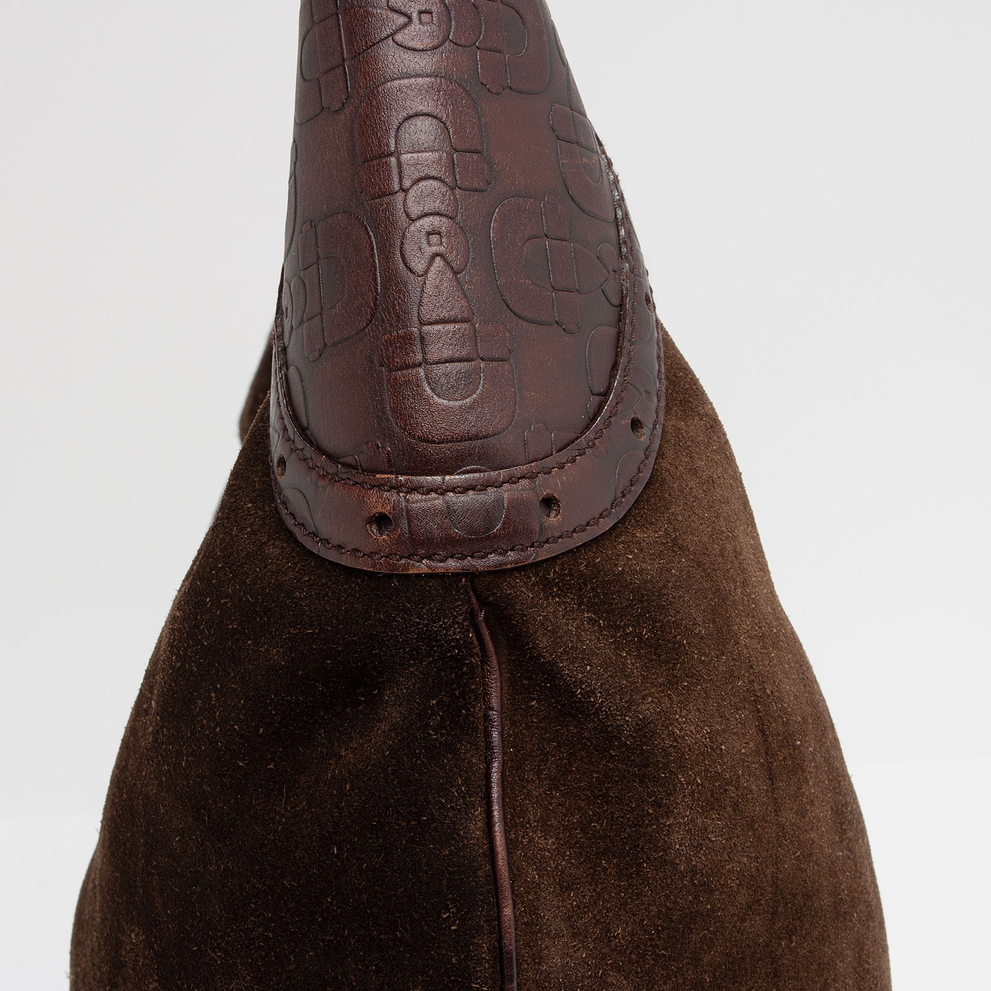Gucci Suede Horsebit Glam Hobo (SHF-xMj6DL)