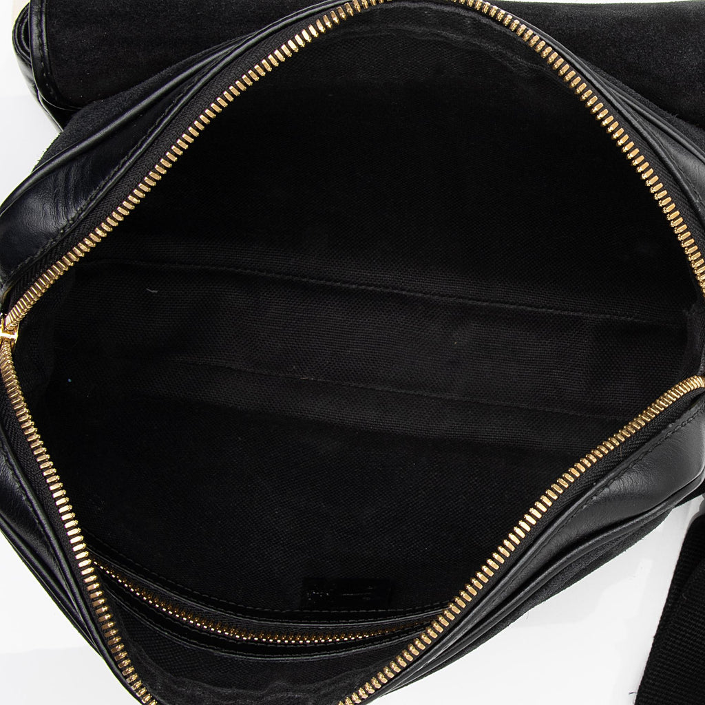 Gucci Suede Interlocking G Morpheus Messenger Bag (SHF-23645)