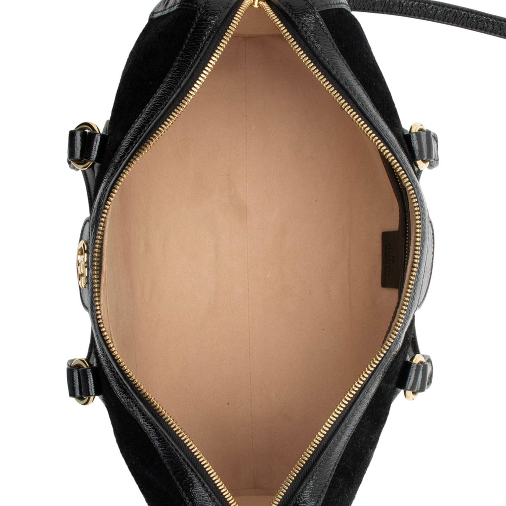 Gucci Suede Ophidia Medium Boston Bag