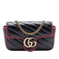 Gucci Super Mini GG Marmont Matelasse Leather Torchon Flap Crossbody