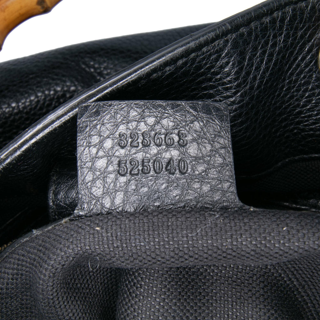 Gucci Tall Leather Bamboo Shopper Tote