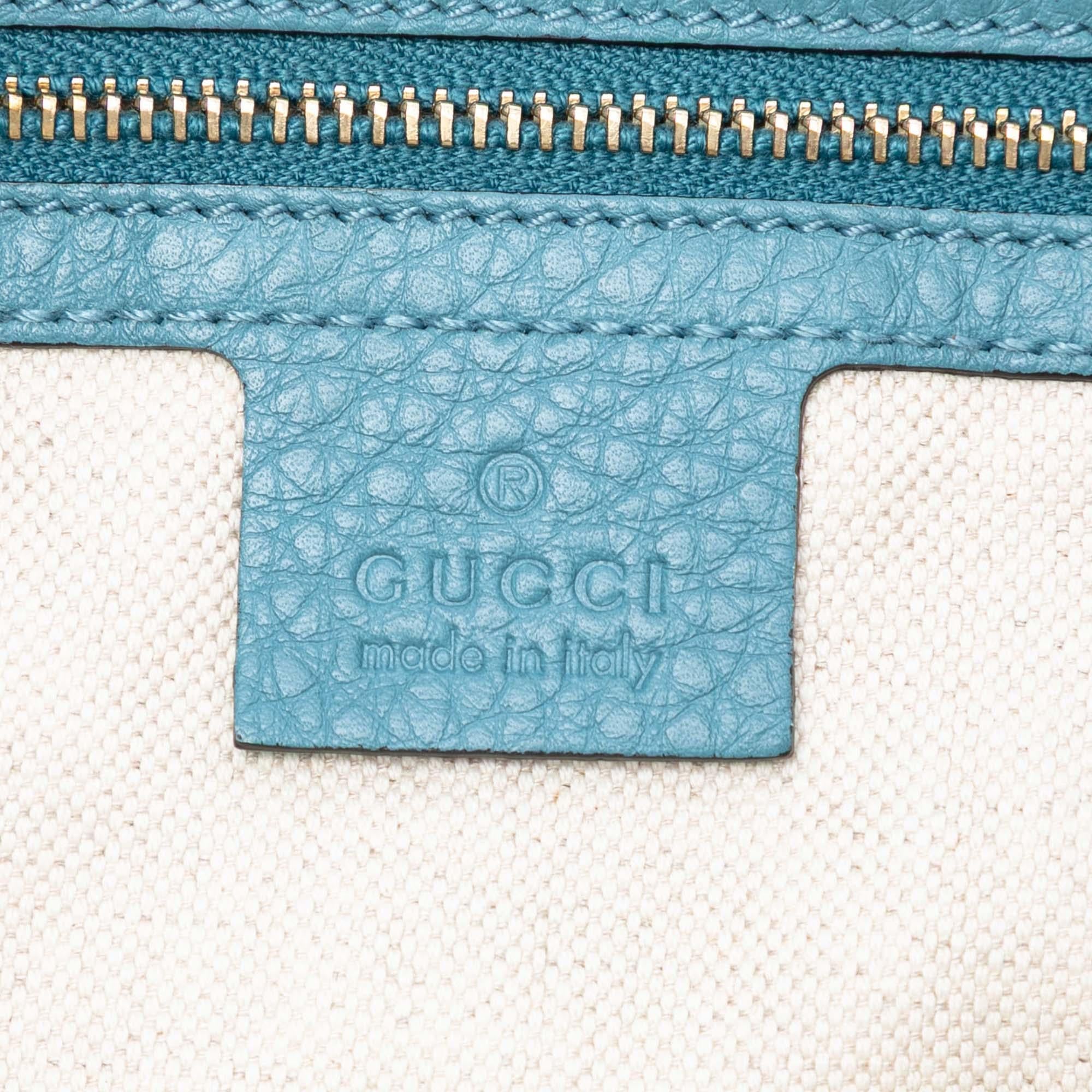 Gucci Tall Leather Bamboo Shopper Tote