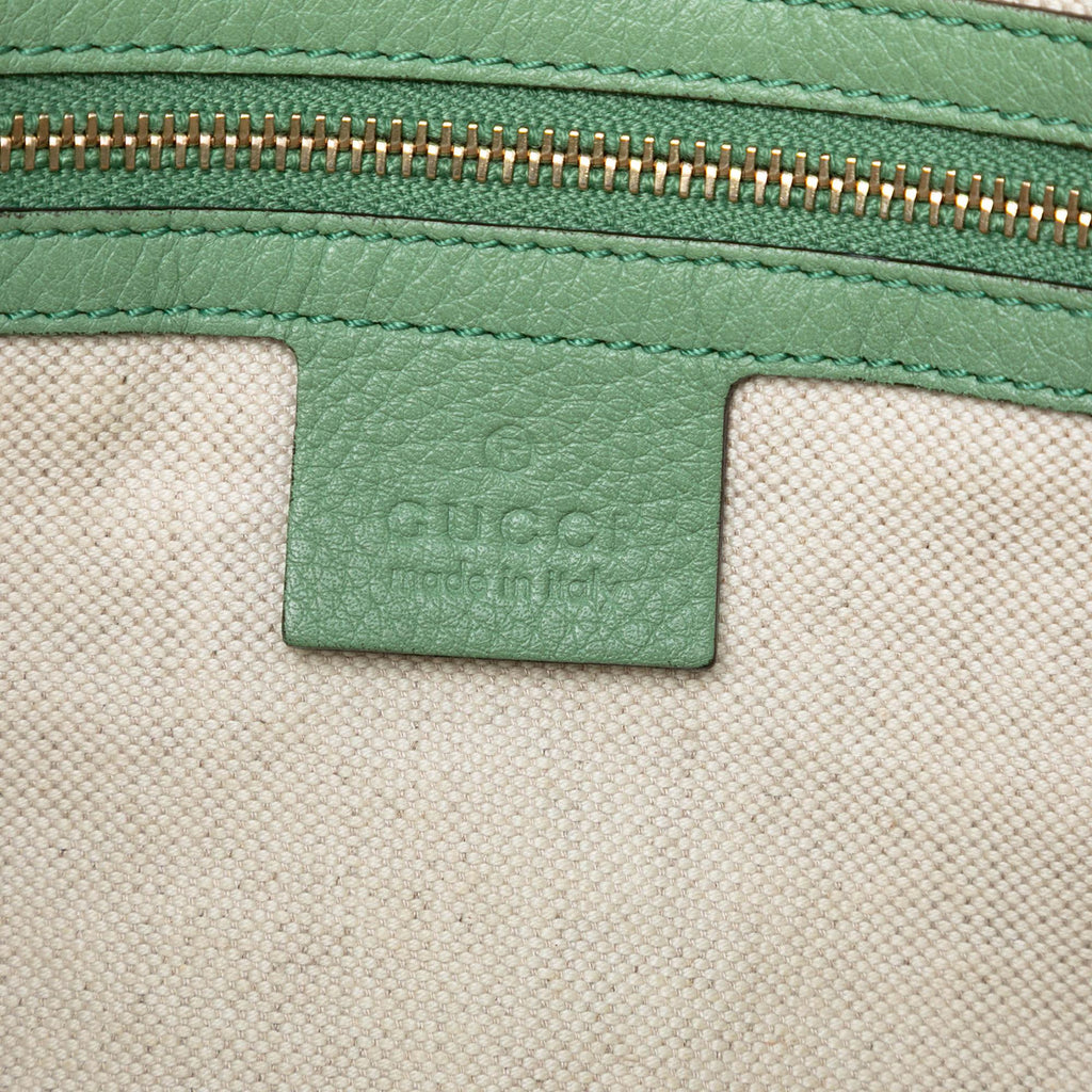 Gucci Tall Leather Bamboo Shopper Tote