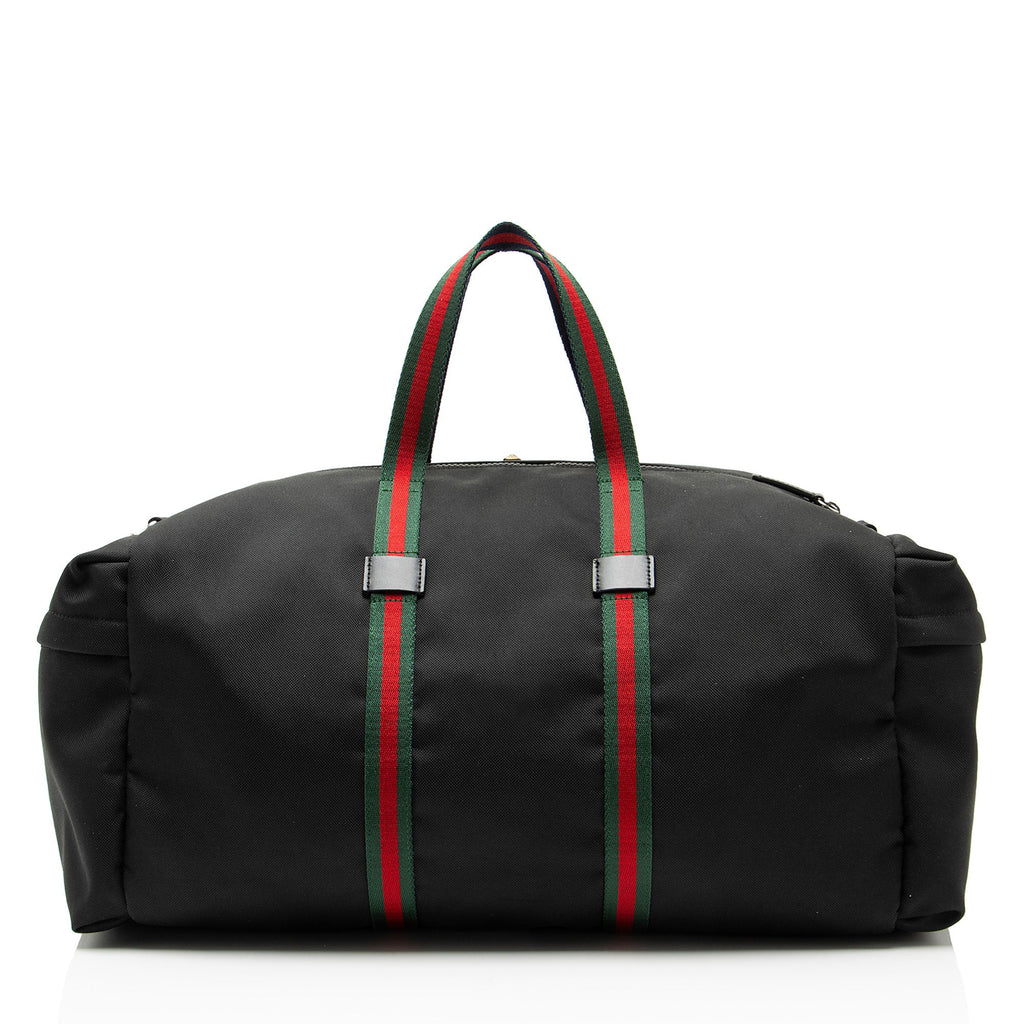 Gucci Techno Canvas Web Animalier Duffle