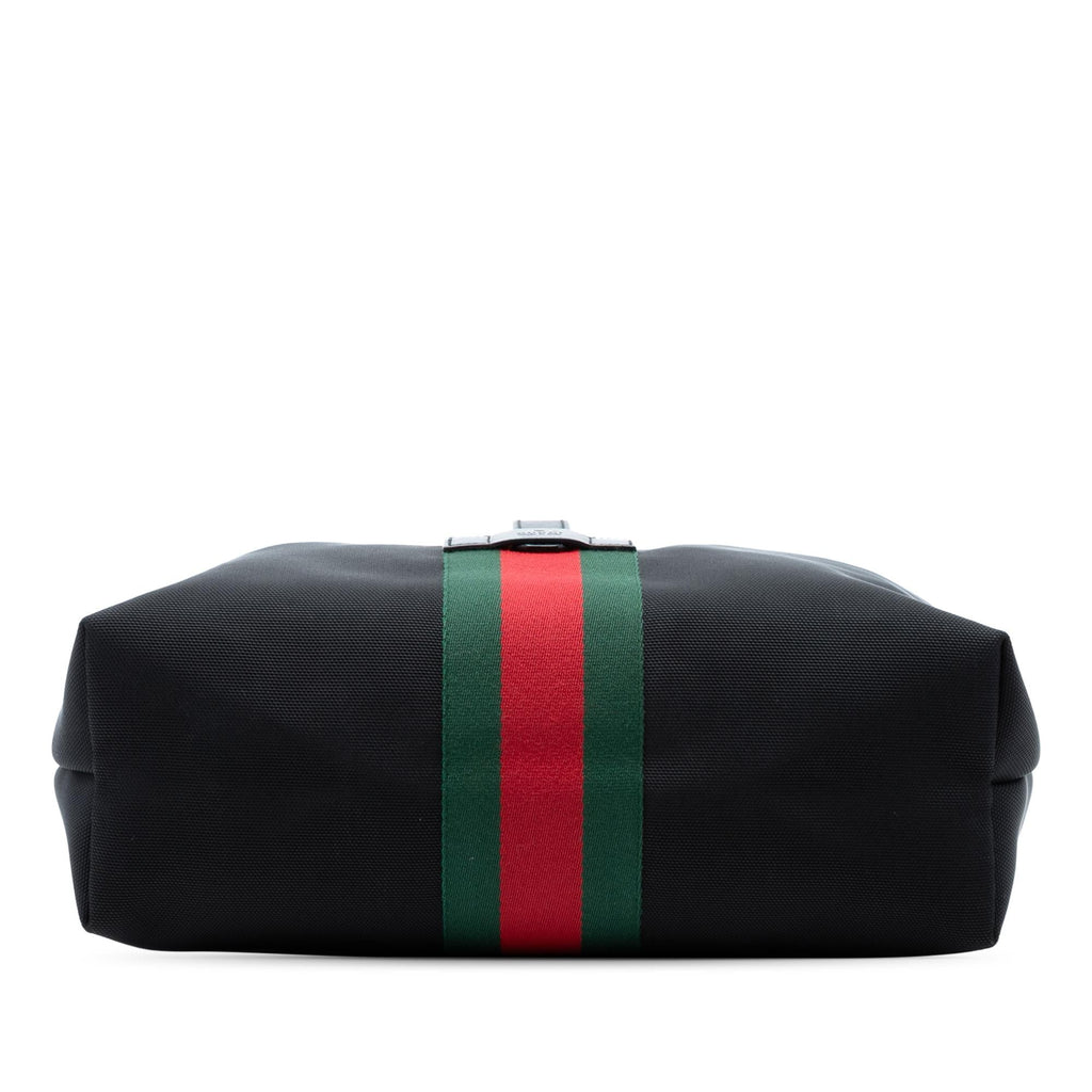 Gucci Techno Canvas Web Buckle Tote