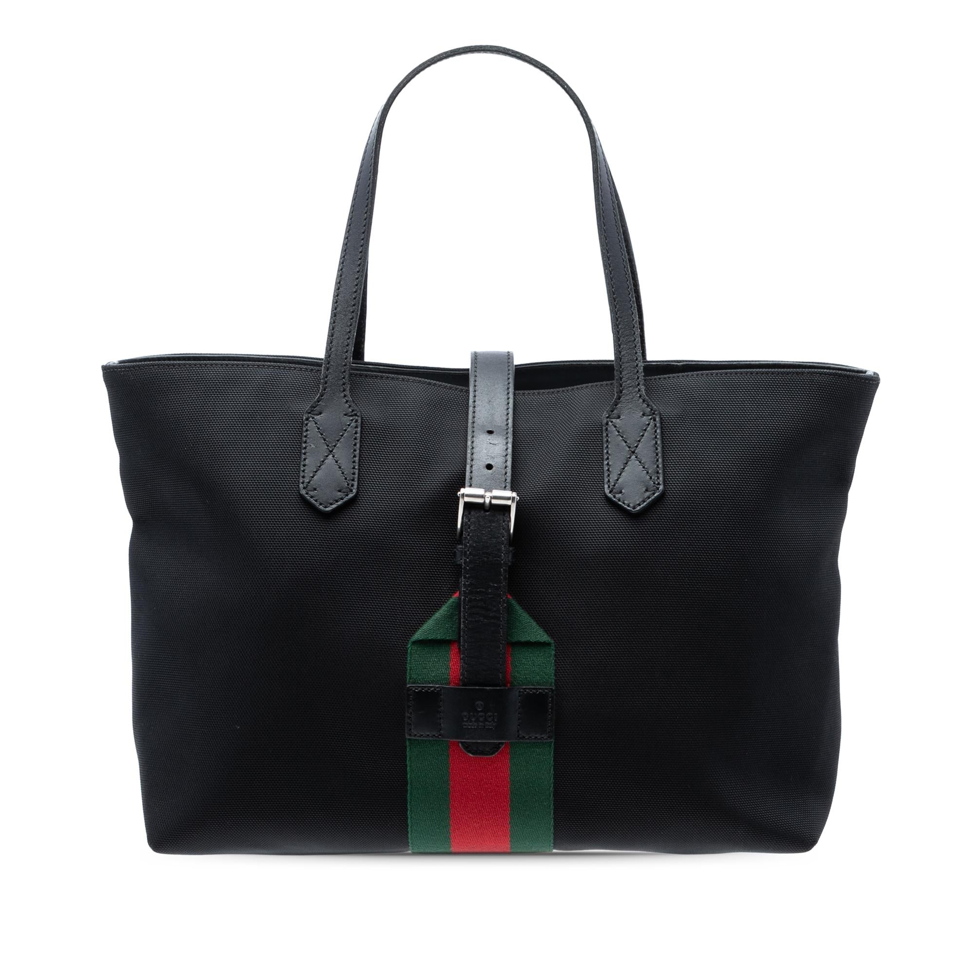 Gucci Techno Canvas Web Buckle Tote