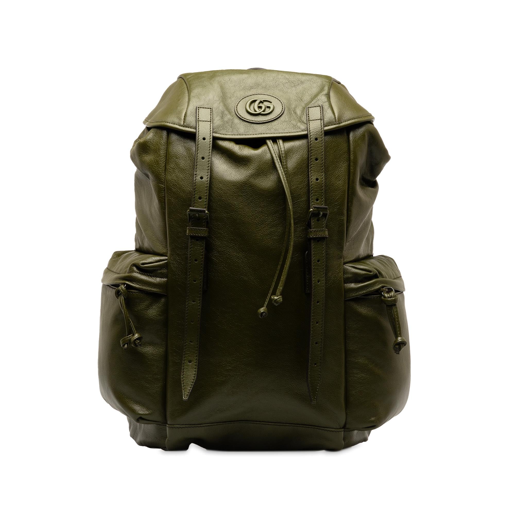 Gucci Tonal GG Double Pocket Belt Backpack (SHG-SC1jz3)