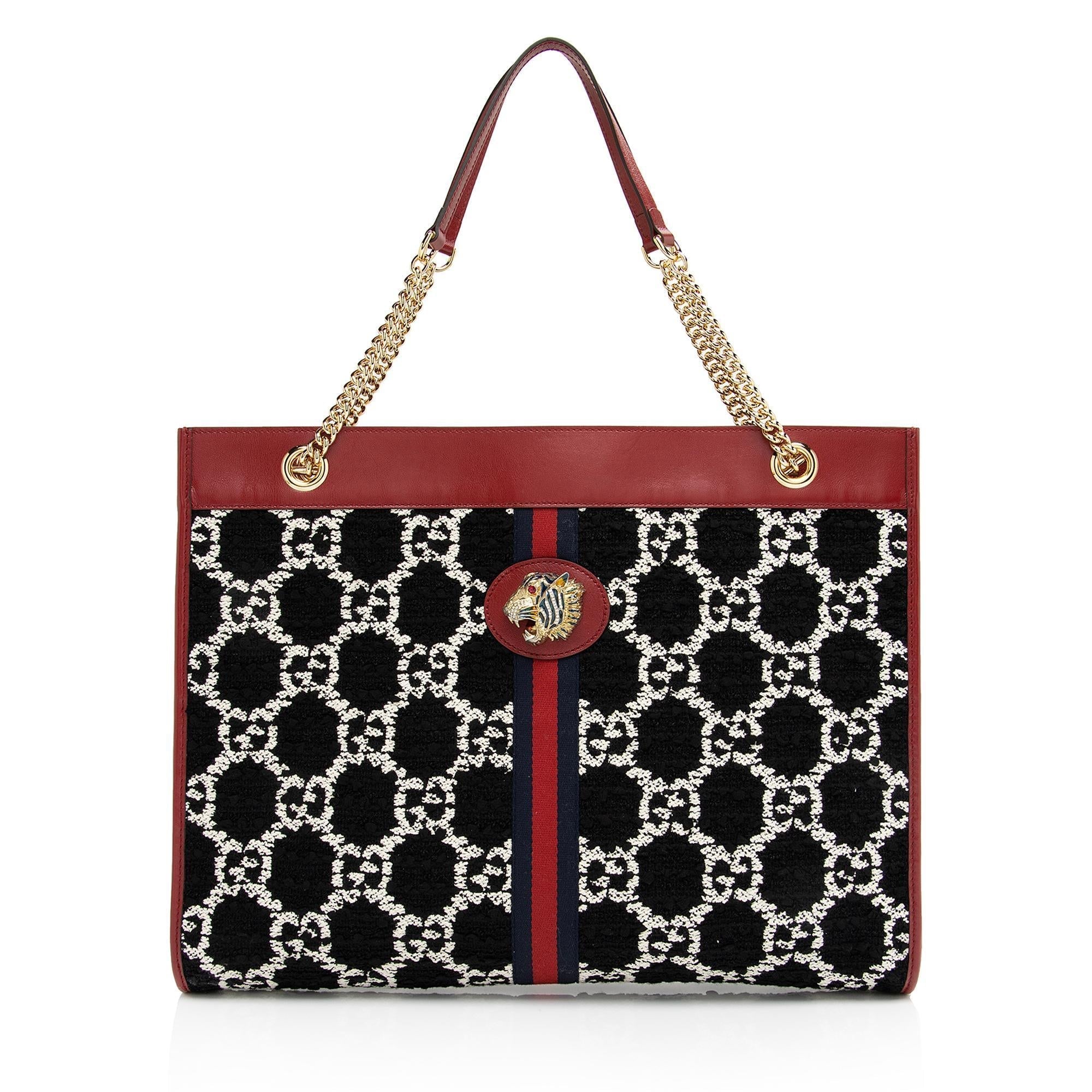 Gucci Tweed Rajah Large Tote (SHF-LR1VlY)