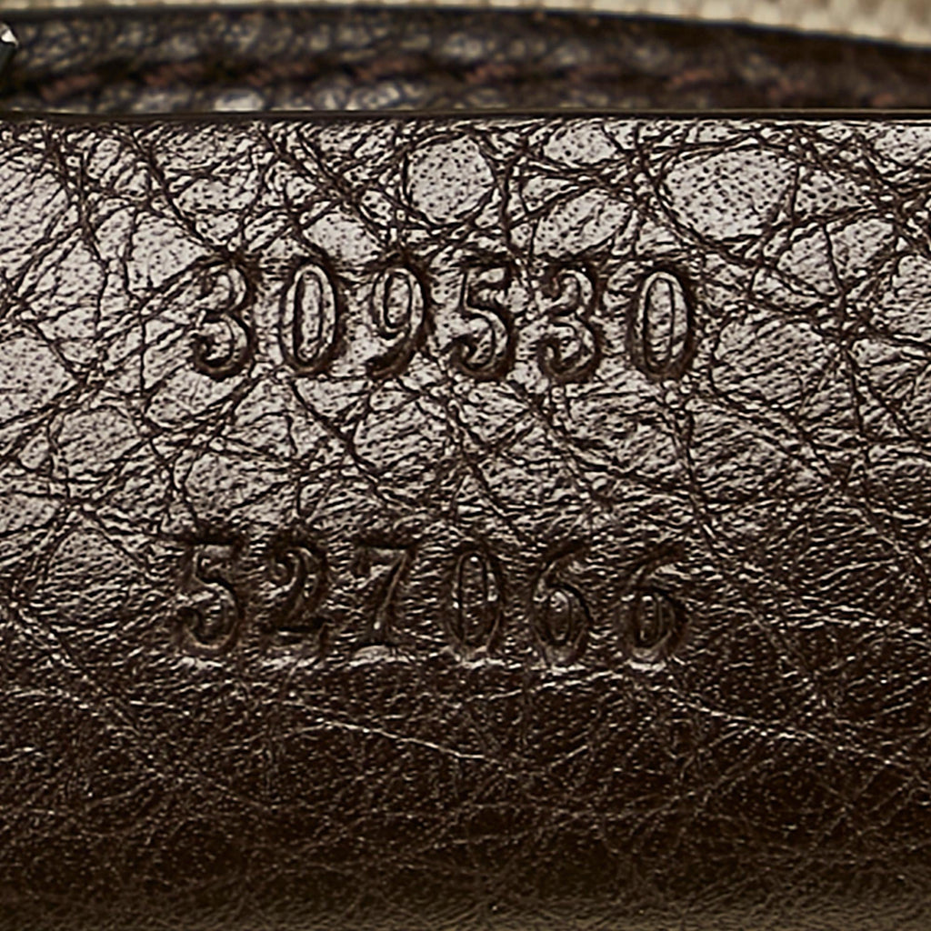 Gucci Twill Leather Shoulder Bag (SHG-31844)