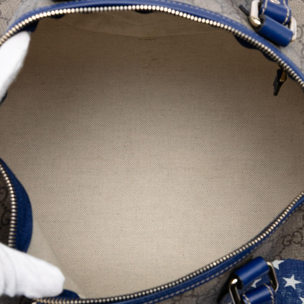 Gucci Unicef Medium GG Supreme American Flag Joy Boston Bag