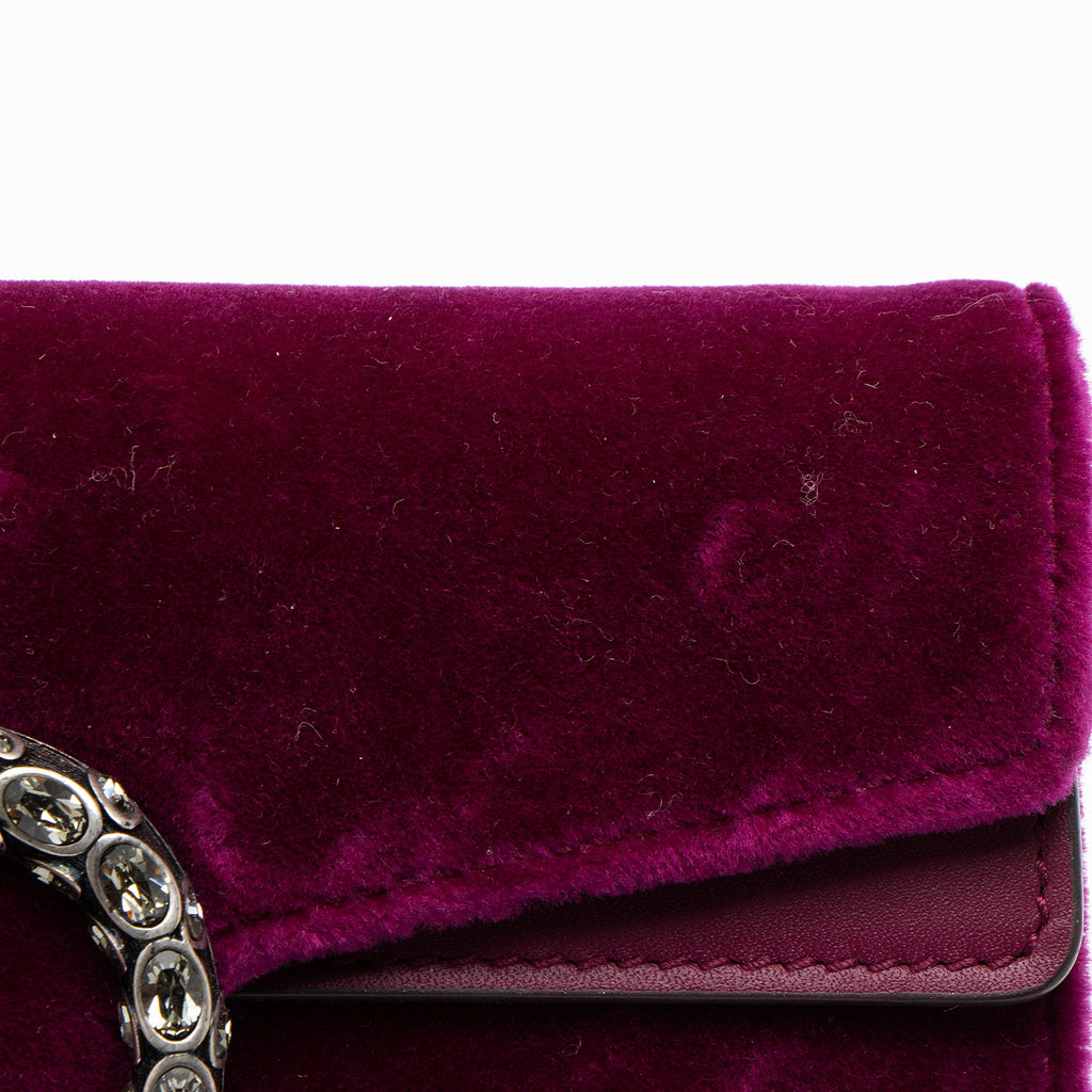 Gucci Velvet Crystal Dionysus Mini Shoulder Bag
