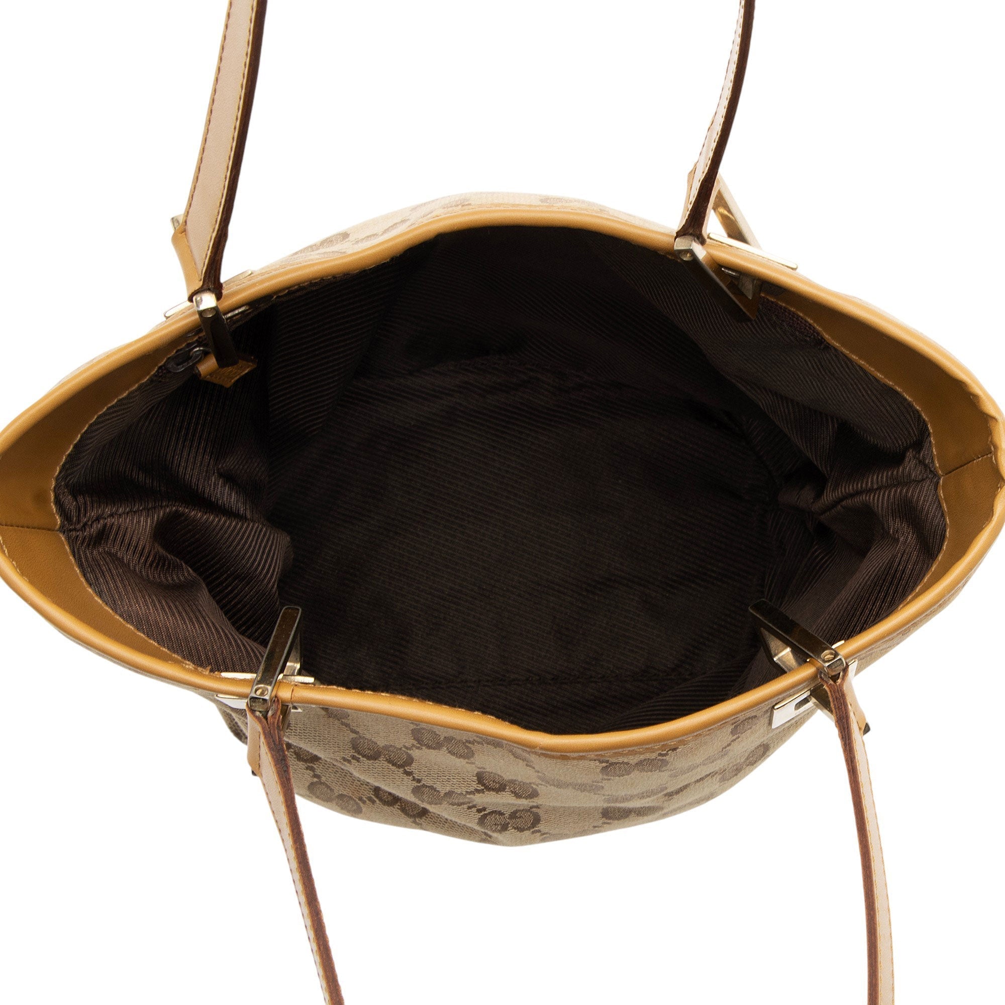 Gucci Vintage GG Canvas Medium Bucket Tote