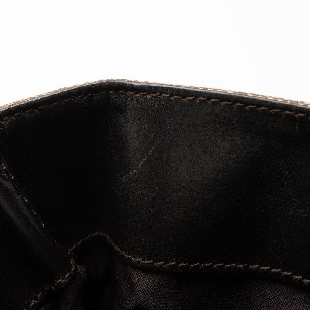Gucci Vintage GG Canvas Double Pocket Tote