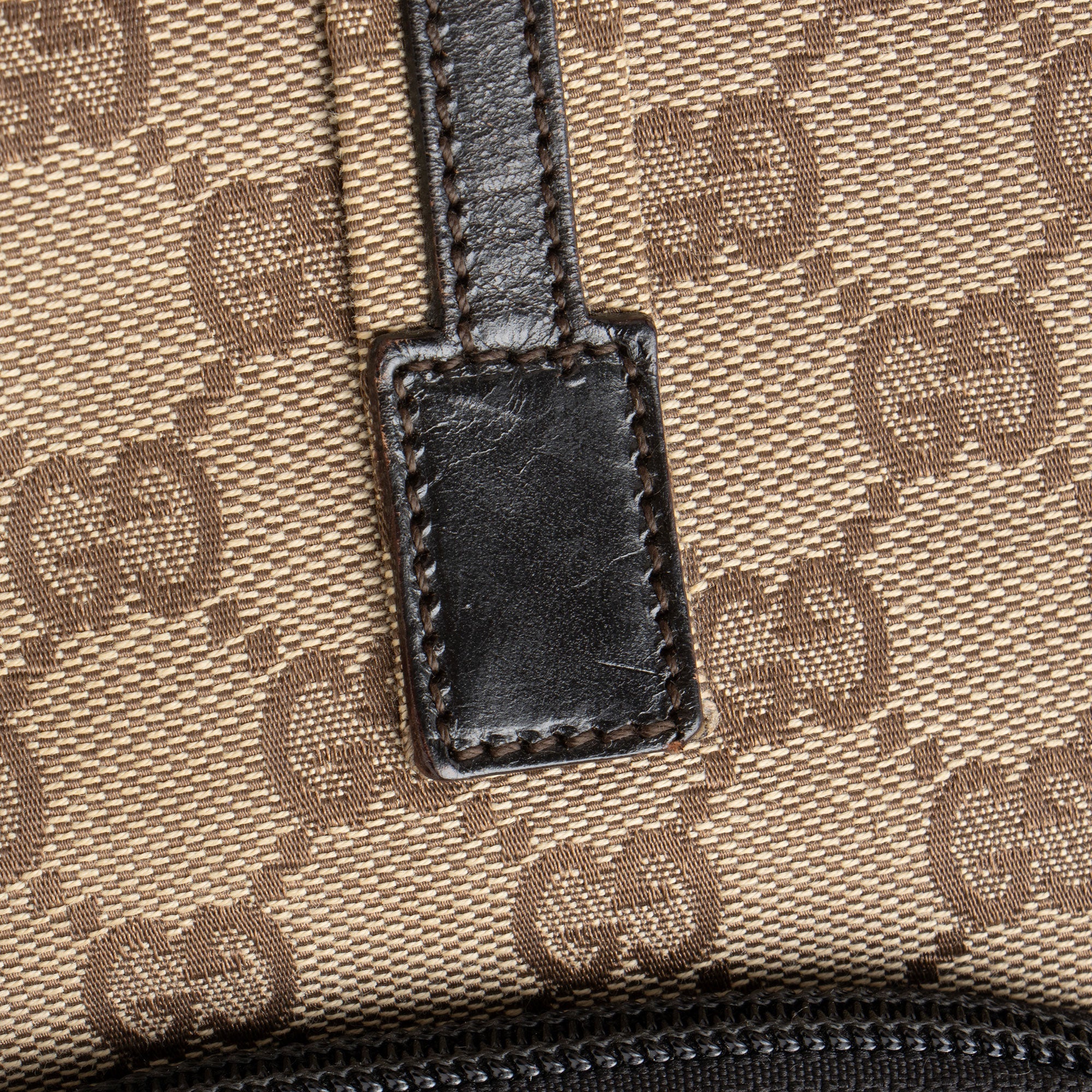 Gucci Vintage GG Canvas Double Pocket Tote