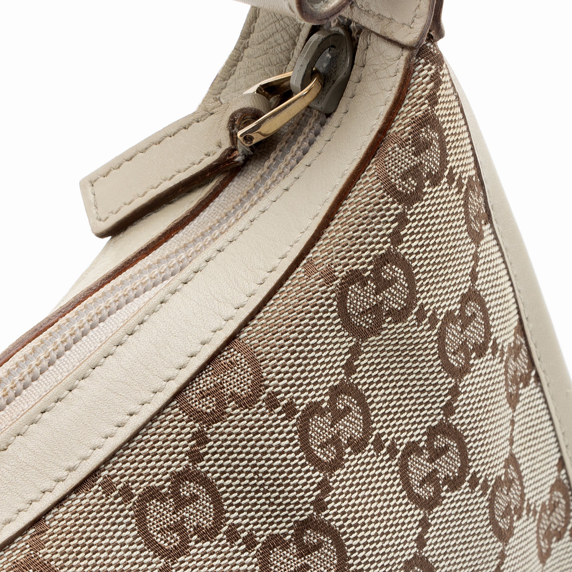 Gucci Vintage GG Canvas Front Pocket Shoulder Bag