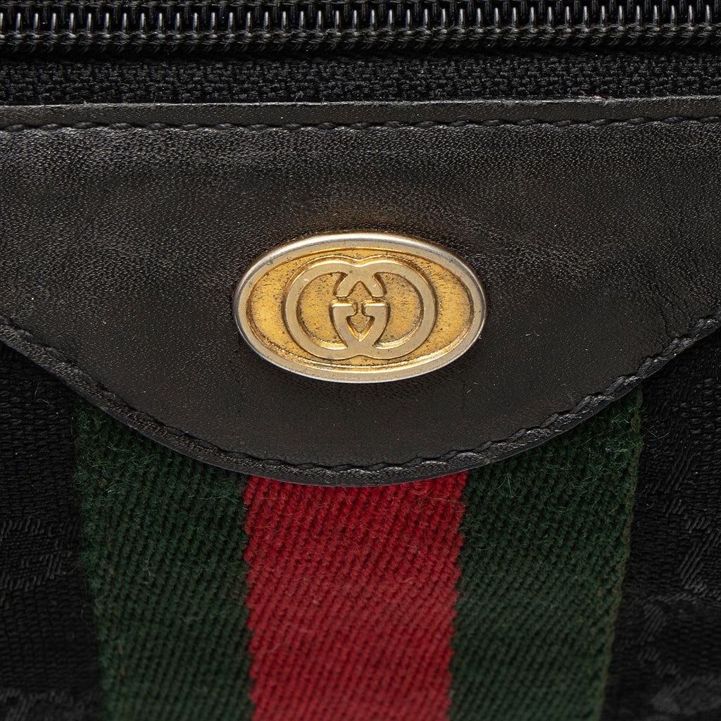 Gucci Vintage GG Canvas Web Small Boston Bag