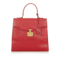 Gucci Vintage Lady Lock Leather Handbag (SHG-31855)