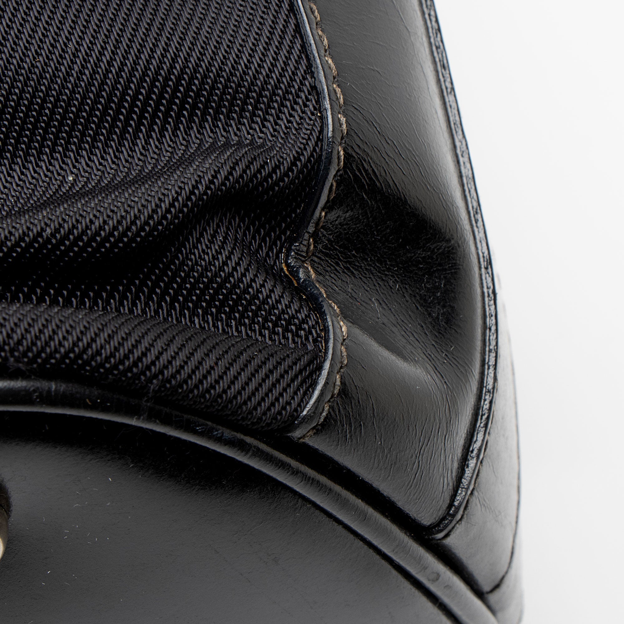 Gucci Vintage Nylon Bamboo Drawstring Bucket Bag