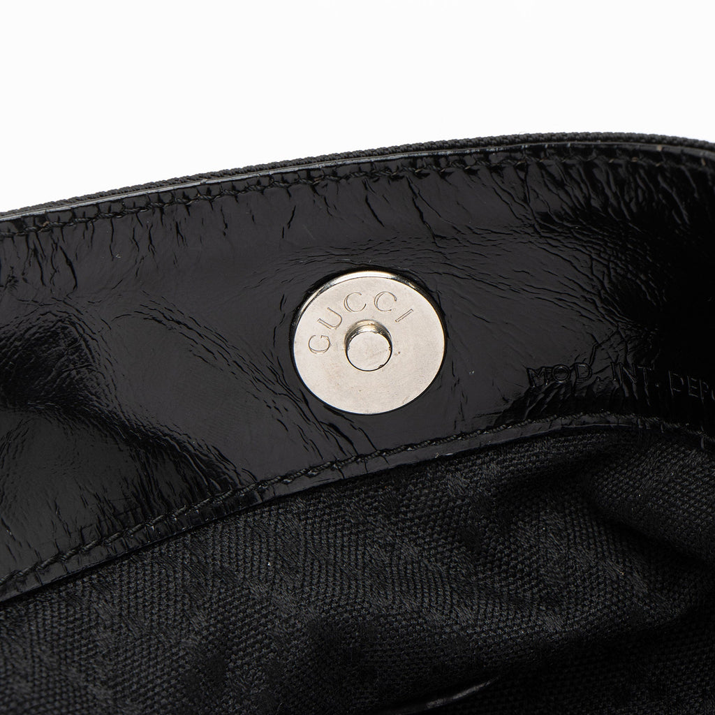 Gucci Vintage Nylon Bamboo Shoulder Bag