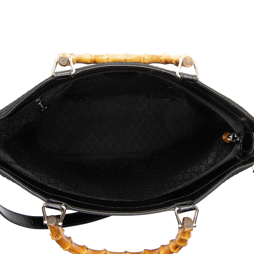 Gucci Vintage Quilted Nylon Bamboo Tote