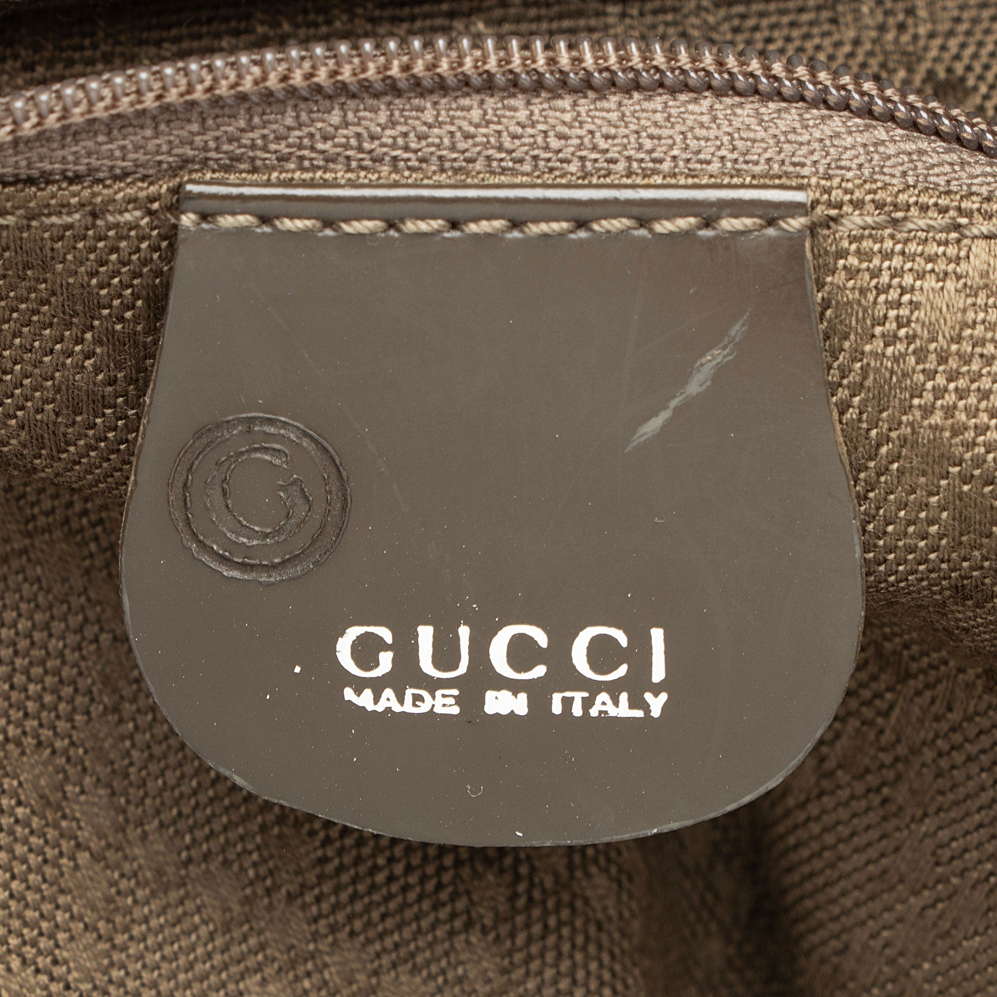 Gucci Vintage Quilted Nylon Bamboo Tote