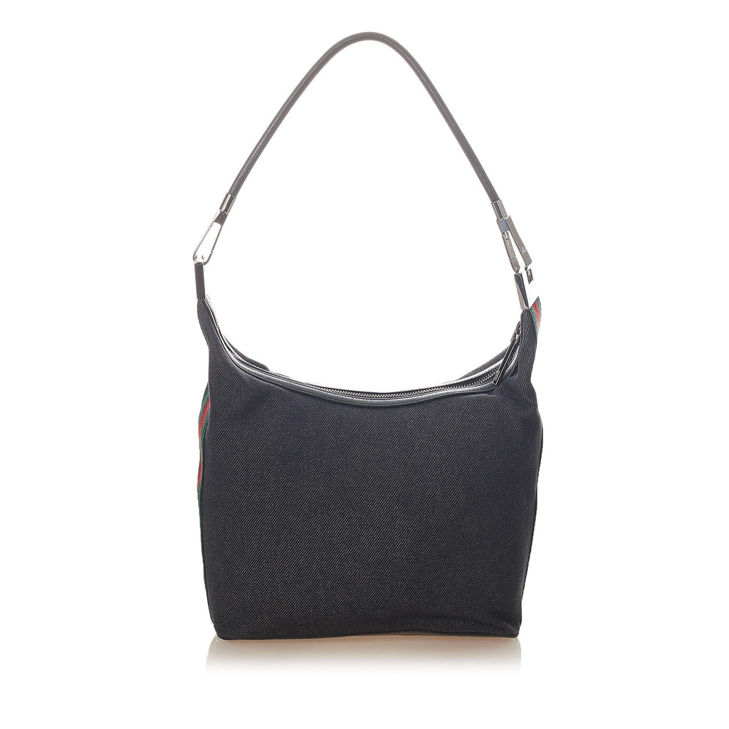 Gucci Web Denim Shoulder Bag (SHG-32504)