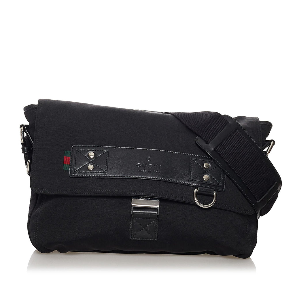 Gucci Web Nylon Crossbody Bag (SHG-31441)