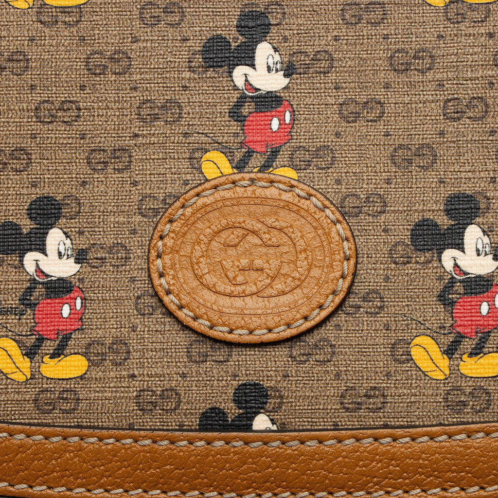 Gucci x Disney Micro GG Canvas Mickey Mouse Small Flap Shoulder Bag