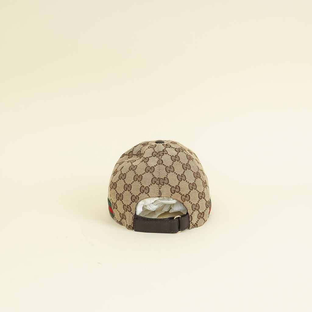 Gucci Ebony GG Web Baseball Hat