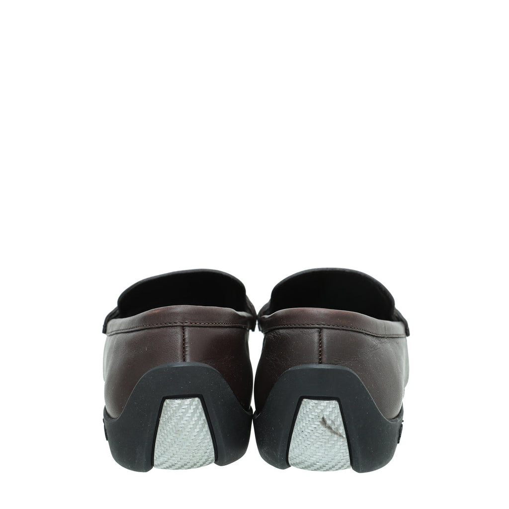 Gucci Brown Horsebit Moccasin Loafer 40