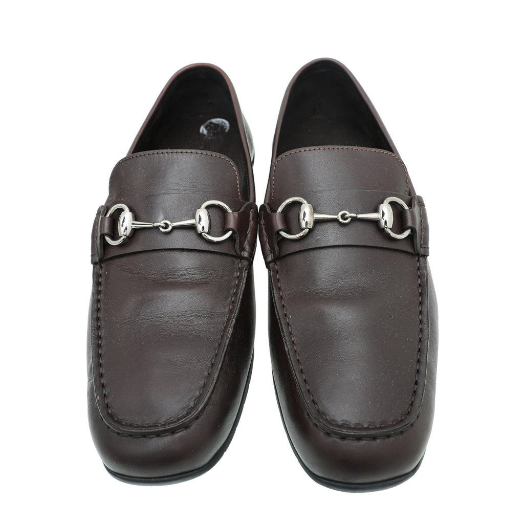 Gucci Brown Horsebit Moccasin Loafer 40