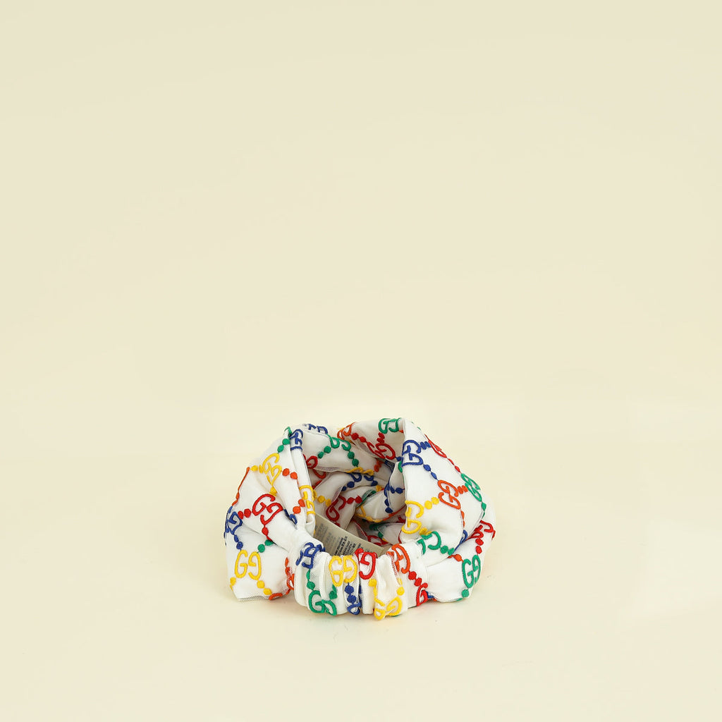 Gucci Multicolor GG Knotted Turban Large Headband