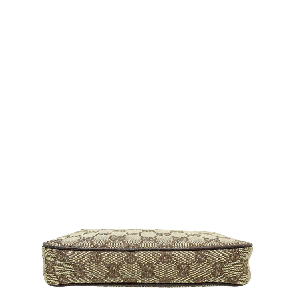Gucci Ebony GG Charm Pochette Bag