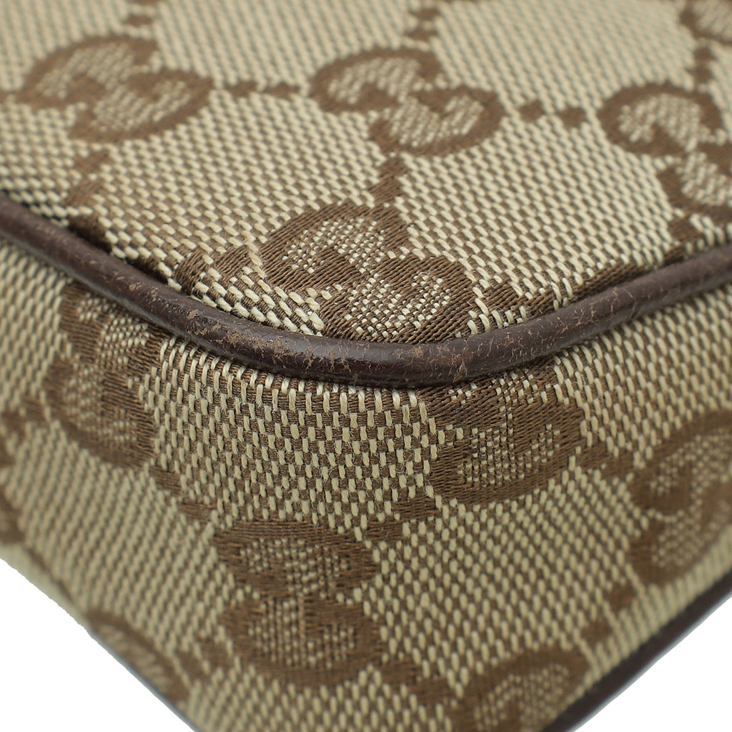 Gucci Ebony GG Charm Pochette Bag