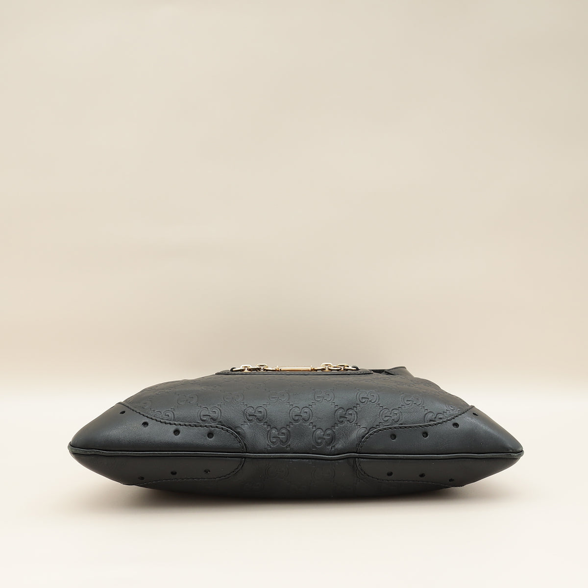 Gucci Black GG Guccissima Punch Hobo Bag