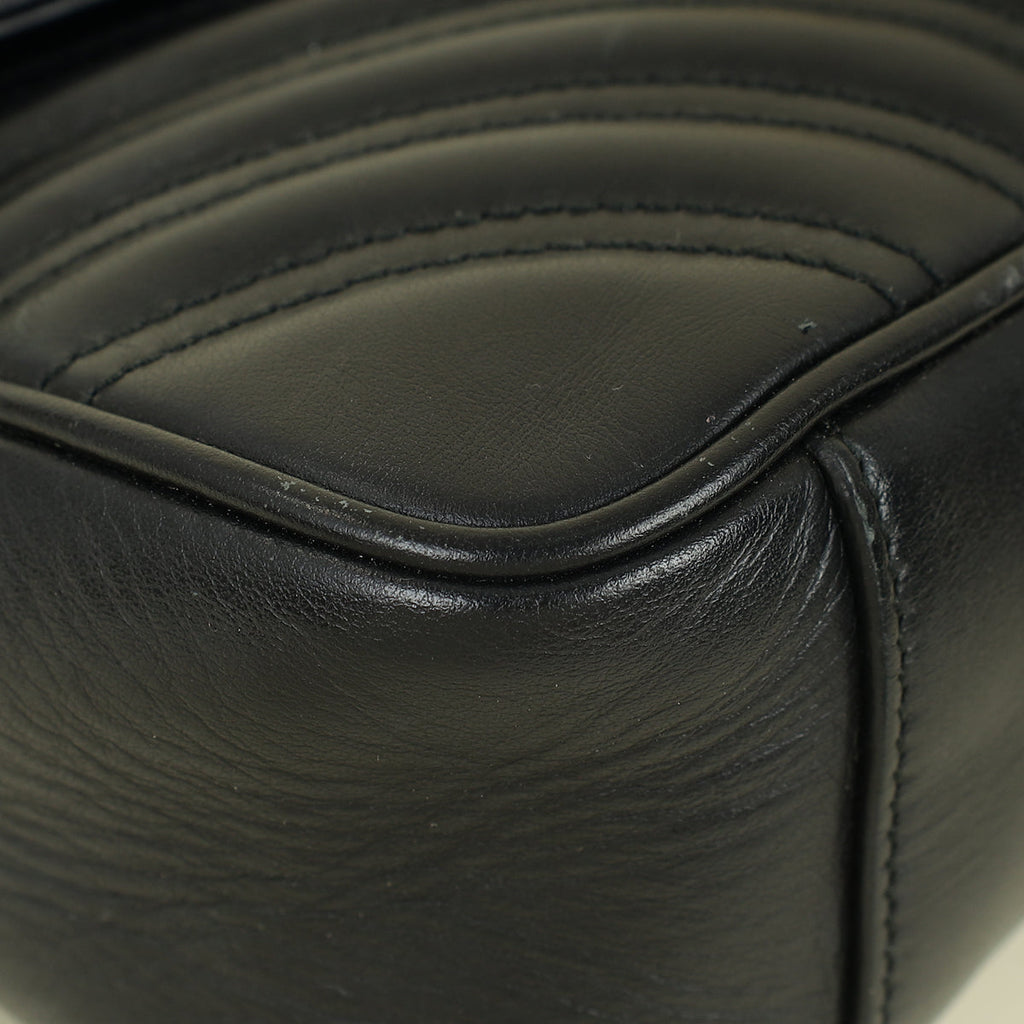 Gucci Black GG Marmont Matelasse Medium Shoulder Bag