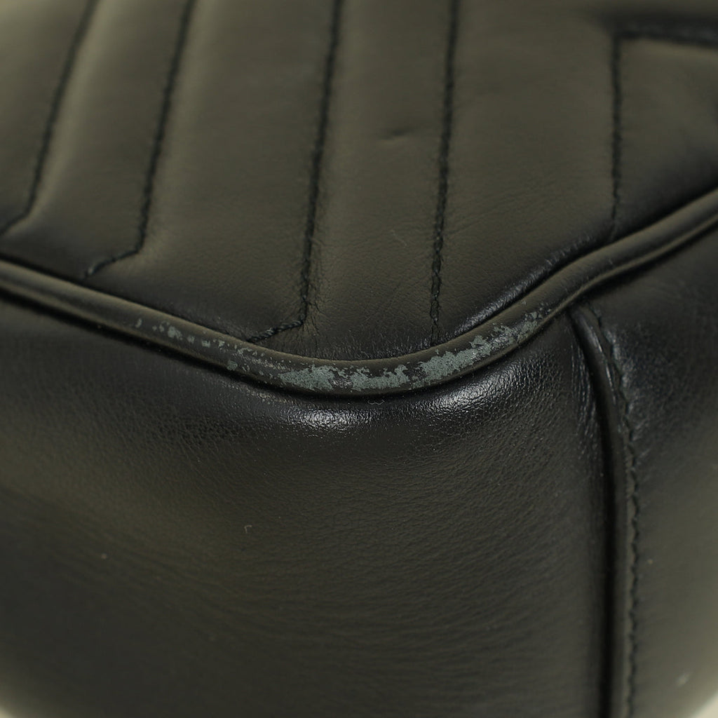 Gucci Black GG Marmont Matelasse Medium Shoulder Bag