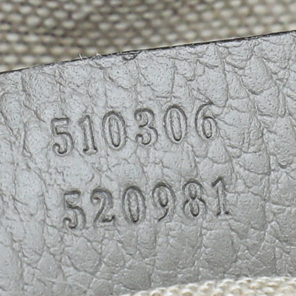 Gucci Grey G Interlocking Top Handle Medium Bag