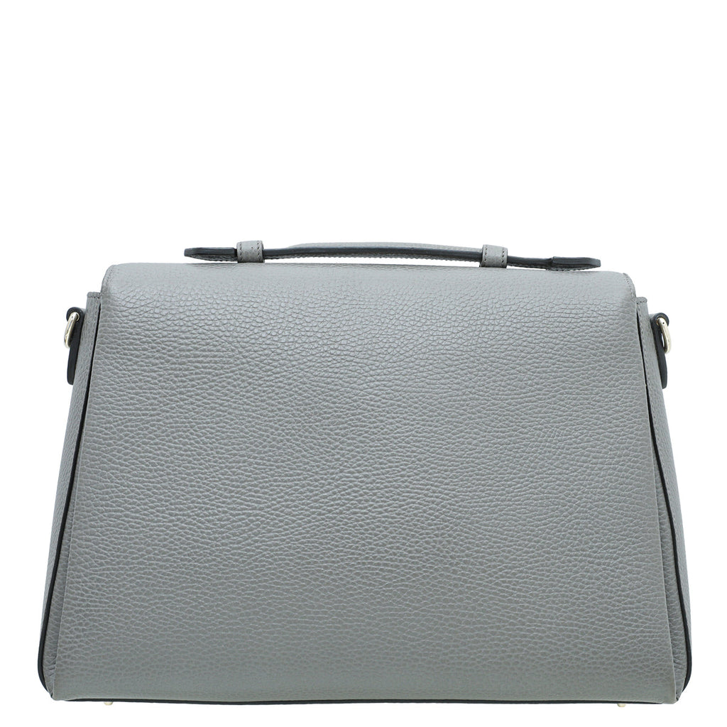 Gucci Grey G Interlocking Top Handle Medium Bag
