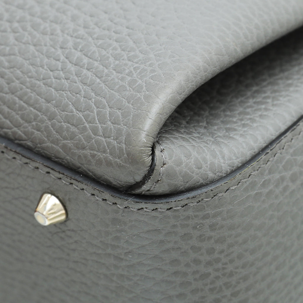 Gucci Grey G Interlocking Top Handle Medium Bag
