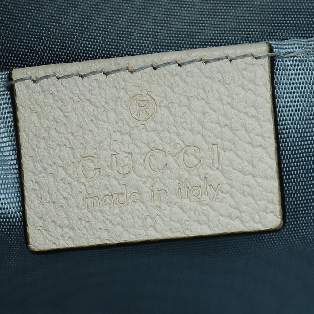 Gucci White Sylvie Bee Star Mini Top Handle Bag